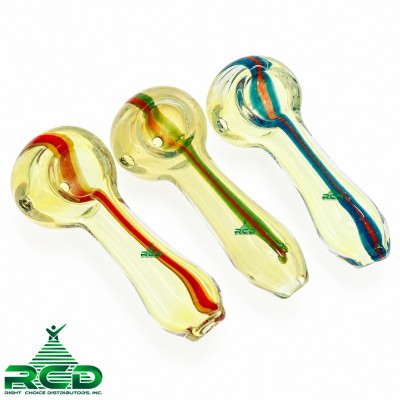 GLASS PIPE FUMED & RASTA GP2763 1CT